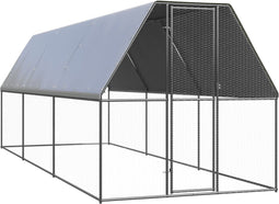 vidaXL - Kippenhok - 2x6x2 - m - gegalvaniseerd - staal