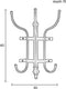 Housecraft Ran - Wandkapstok - 6 haken - Zwart