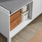 SoBuy FSR86-W - Opbergbank - Gestoffeerd kussen - Wit 114x40x53 cm