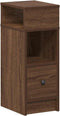 vidaXL - Nachtkastjes - 2 - st - met - lade - 25x31x66 - cm - bruin - eikenkleurig