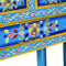 vidaXL - Dressoir - met - lades - handgeschilderd - massief - mangohout - turquoise
