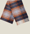 Sjaal Briggate Blauw Roestbruin-rood (Navy-Rust) - Meriono Lamswol - 25 x 190 - Bronte by Moon Scotland