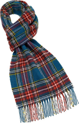 Sjaal Edinburgh Groen (Teal) - Meriono Lamswol - 25 x 190 - Bronte by Moon Scotland