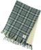 Sjaal Harris Tweed Licht Blauw en Creme (Duck Egg and Cream) - Zachte Fleece binnenkant - 25 x 155 - Glen Appin of Scotland