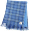 Sjaal Harris Tweed Lichtblauw Geruit- Zachte Fleece binnenkant - 25 x 155 - Glen Appin of Scotland