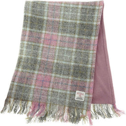 Sjaal Harris Tweed Zacht Roze Buchanan - Zachte Fleece binnenkant - 25 x 155 - Glen Appin of Scotland