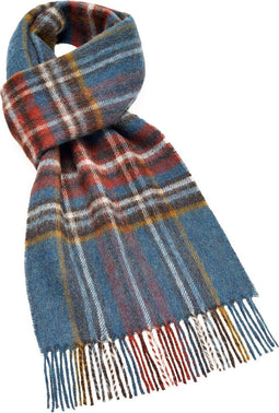 Sjaal Otley Blauw Groen (Peacock) - Meriono Lamswol - 25 x 190 - Bronte by Moon Scotland