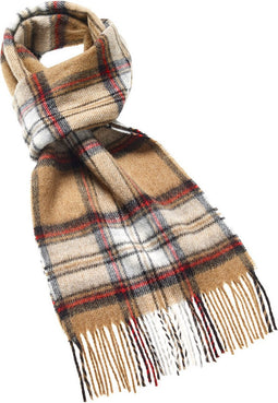 Sjaal Tartan Camel Stewart - Meriono Lamswol - 25 x 190 - Bronte by Moon Scotland