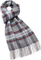 Sjaal Tartan Grey Stewart - Meriono Lamswol - 25 x 190 - Bronte by Moon Scotland
