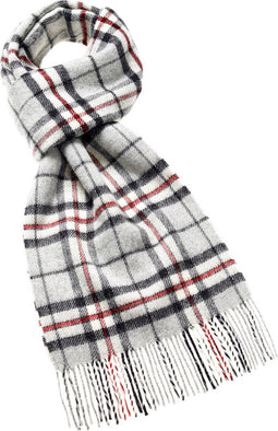 Sjaal Tartan Grey Thompson - Meriono Lamswol - 25 x 190 - Bronte by Moon Scotland