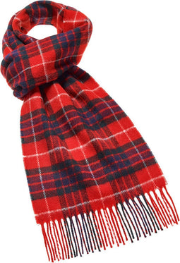Sjaal Tartan Red Fraser - Meriono Lamswol - 25 x 190 - Bronte by Moon Scotland