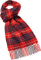 Sjaal Tartan Red Fraser - Meriono Lamswol - 25 x 190 - Bronte by Moon Scotland