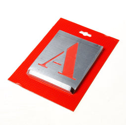 Sjabloon kistletter a-z 100mm metaal