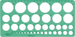 Sjabloon Linex 1116S 39 cirkels 1-35mm met inktvoetjes