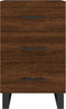 vidaXL - Nachtkastje - 40x40x66 - cm - bewerkt - hout - bruin - eikenkleur