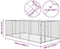 vidaXL - Hondenkennel - voor - buiten - 7,6x3,8x1,9 - m