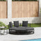 vidaXL - Loungebed - voor - buiten - zonder - luifel - poly - rattan - zwart