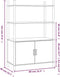 vidaXL - Hoge - kast - 80x40x121 - bewerkt - hout