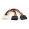 Gembird Molex - Voedingskabel - 1x Molex naar 2x SATA - 15 cm