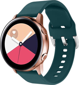 iMoshion Bandje Geschikt voor Samsung Galaxy Watch Active 2 (44mm) / Galaxy Watch Active 2 (40mm) / Galaxy Watch (42mm) / Galaxy Watch 40 mm / Galaxy Watch 3 41mm - iMoshion Siliconen bandje - Donkergroen