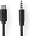 Nedis CCGL65950BK10 - Audio-adapterkabel USB-C naar 3.5mm - 100cm - Zwart