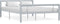 vidaXL - Bedframe - Metalen constructie - 160x200 cm - Grijs en wit