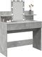vidaXL - Kaptafel - met - LED-verlichting - 100x40x130 - cm - betongrijs