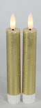 Countryfield Led dinerkaarsen - 2x st- goud -H15cm - afstandsbediening