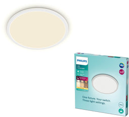 Philips SuperSlim - Plafondlamp - 18 W - 3 lichtinstellingen - Wit