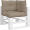 vidaXL - Palletkussens - 3 - st - stof - taupe