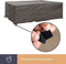 Perel Buitenhoes - Beschermhoes tuinset - Waterdicht UV-bestendig - Grijs 280 cm x 230 cm x 80 cm