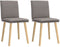 vidaXL - Eetkamerstoelen - draaibaar - 2 - st - stof - taupe