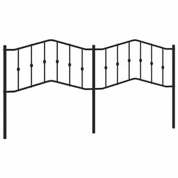 vidaXL - Hoofdbord - 193 - cm - metaal - zwart