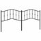 vidaXL - Hoofdbord - 193 - cm - metaal - zwart