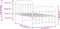 vidaXL - Bedframe - met - hoofd- - en - voeteneinde - metaal - wit - 107x203 - cm