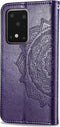 Hoesje Met Pasjeshouder Geschikt voor Samsung Galaxy S20 Ultra - Mandala Bookcase - Paars
