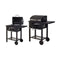 Houtskoolbarbecue met Deksel en Wielen 48,5 x 36 x 96 cm Zwart