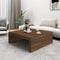 vidaXL - Salontafel - 100x100x35 - cm - bewerkt - hout - bruin - eikenkleur