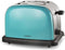 BT-318 toaster broodrooster 2-sneden rvs 1000W retro turquoise