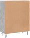 vidaXL - Dressoir - 69,5x34x90 - cm - bewerkt - hout - betongrijs