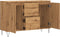 vidaXL - Dressoir - 104x35x70 - cm - bewerkt - hout - artisanaal - eikenkleurig