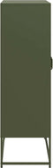 vidaXL - Hoge - kast - 68x39x123 - cm - staal - olijfgroen