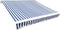 vidaXL - Luifeldoek - 3x2,5 - m - canvas - blauw - en - wit