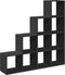 vidaXL - Kamerscherm - / - boekenkast - 4-laags - 131,5x29x131,5 - cm - hout - zwart