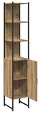 vidaXL - Badkamerkast - Artisan - Eiken - 33x33x185,5 - cm - Gelaagd - Hout