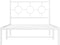 vidaXL - Bedframe - met - hoofdbord - metaal - wit - 100x200 - cm