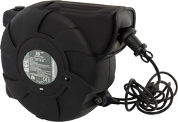 Q-Link kabelbox - oprolauto - randaarde - 25 m - zwart