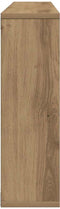 vidaXL - Wandschap - 85x16x52,5 - cm - bewerkt - hout - artisanaal - eikenkleurig