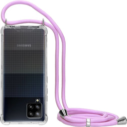 Mobiparts Lanyard Case Samsung Galaxy A42 (2020) - Verstelbaar koord - Paars