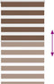 vidaXL - Zebra - rolgordijn - 70x100 - cm - stofbreedte - 65,9 - cm - polyester - bruin
